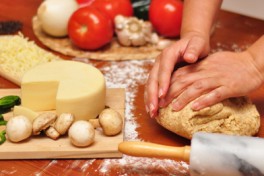 Homemade Pizza Create Dough Sauce Cheese Pizza Making