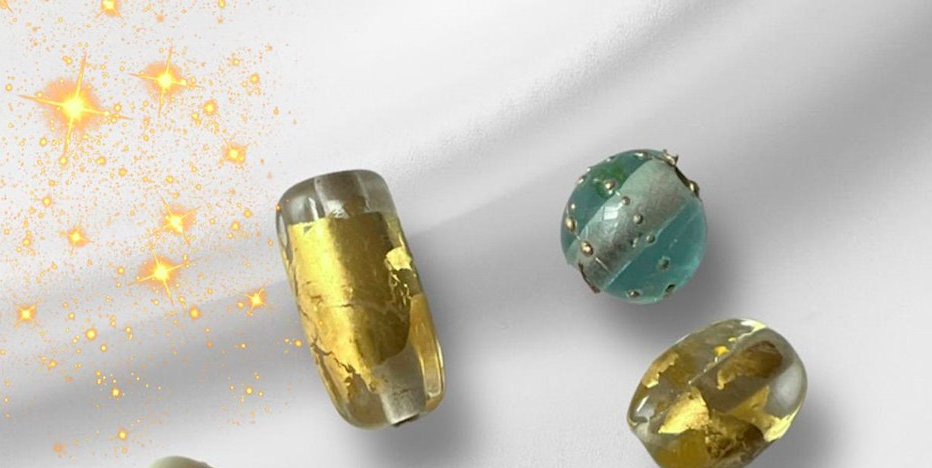 Intro to Sparkly Beads: Metal, Foil, Leaf, & Aventurine