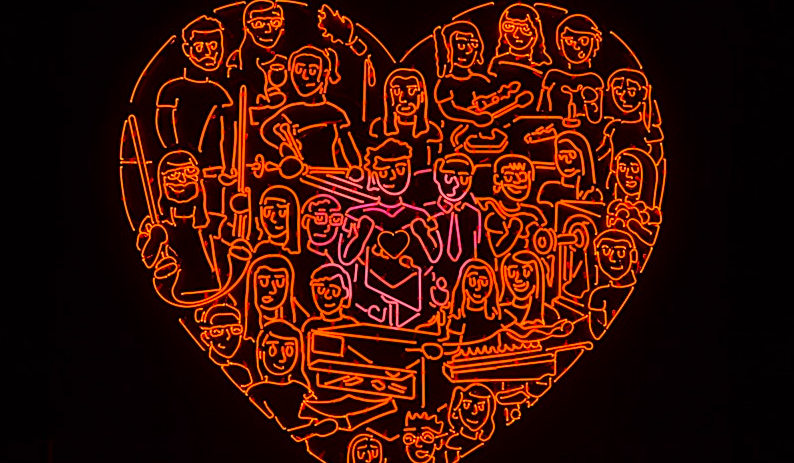 Drawing with a Beam of Light: Illustration in Neon!