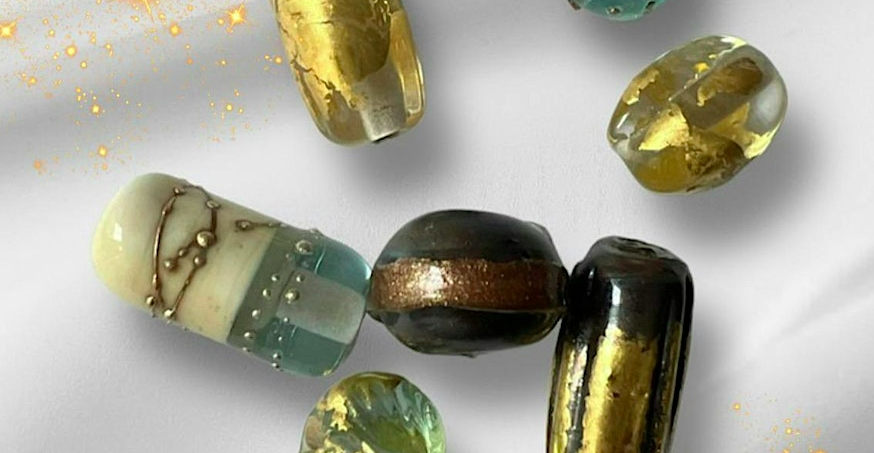 Intro to Beads: Metals, Foils, Leaf, and Aventurine
