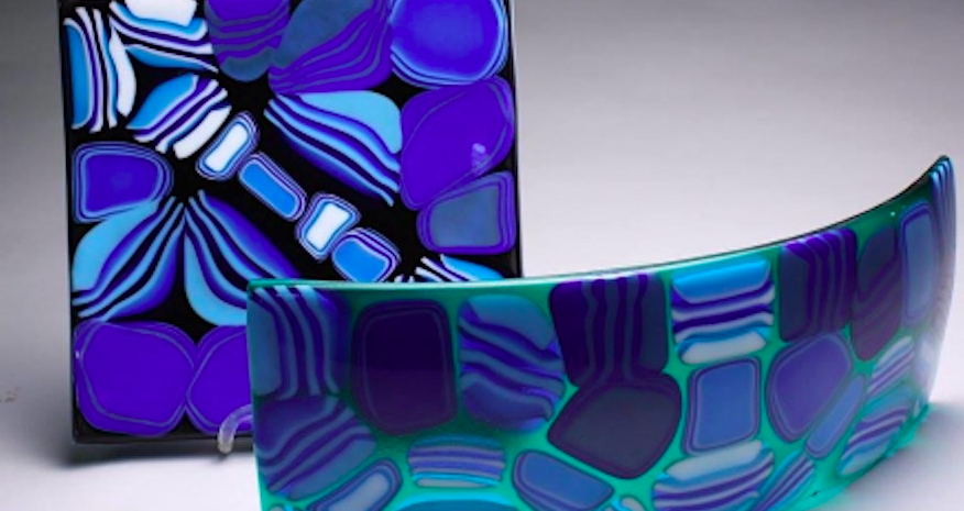 Fused and Slumped Murrine Plates