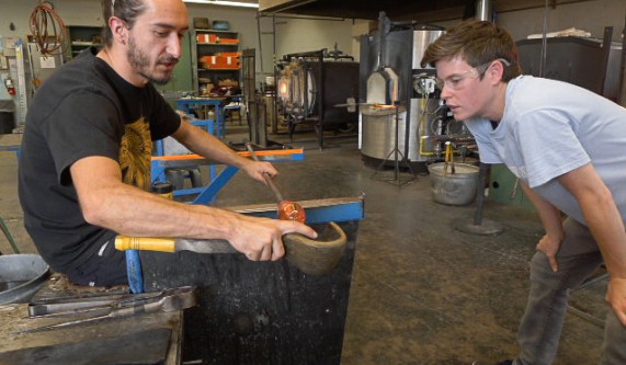 Intro to Glassblowing for High School Students