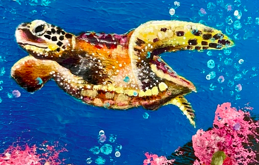 Oceanic Adventures with Acrylics and Mixed Media