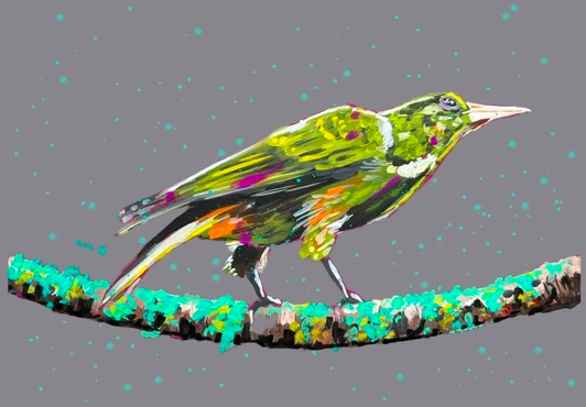 Backyard Birds in Acrylics and Mixed Media