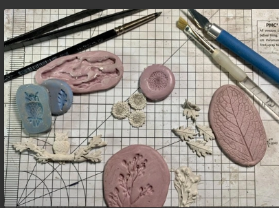Leaf and Button Molds with Decorative Bails