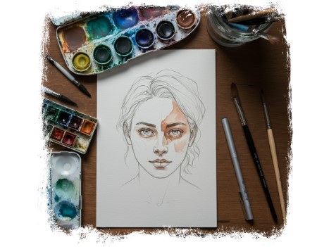 1-Time Beginners Watercolor Painting Workshop - How to Paint Portraits and Faces
