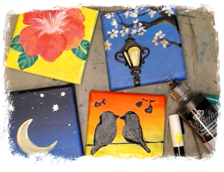 Fear-Free Beginners Acrylic Painting: Mini Canvas Art Paintings