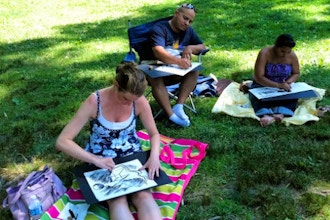 Beginner's Draw In Central Park - Beginner Drawing Classes 