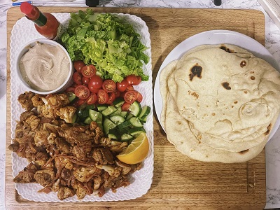 Shawarma + Falafel + Fresh Flatbreads