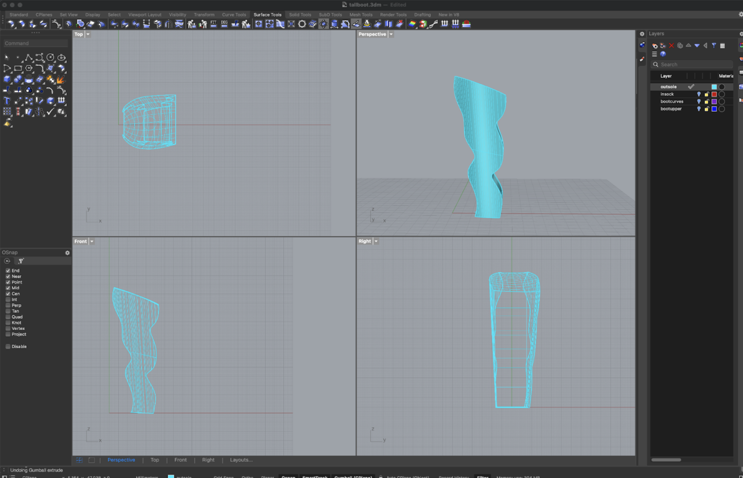 3D Printing Heels and Wedges with Rhino