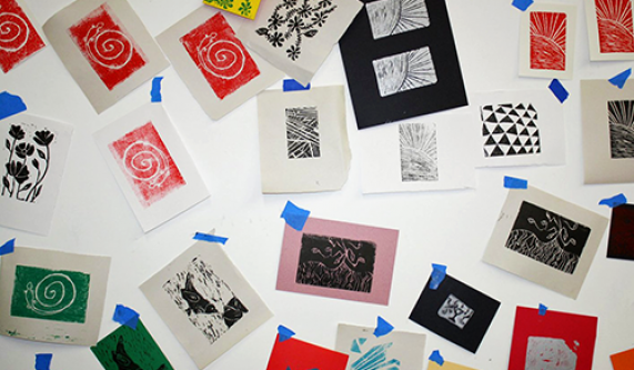 Holiday Block Printing