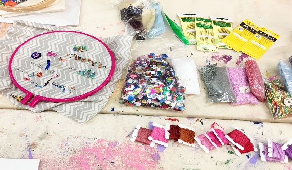 After Workshop: Bead Embroidery