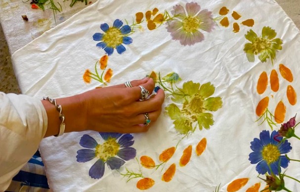 Flower Hammering Natural Dye