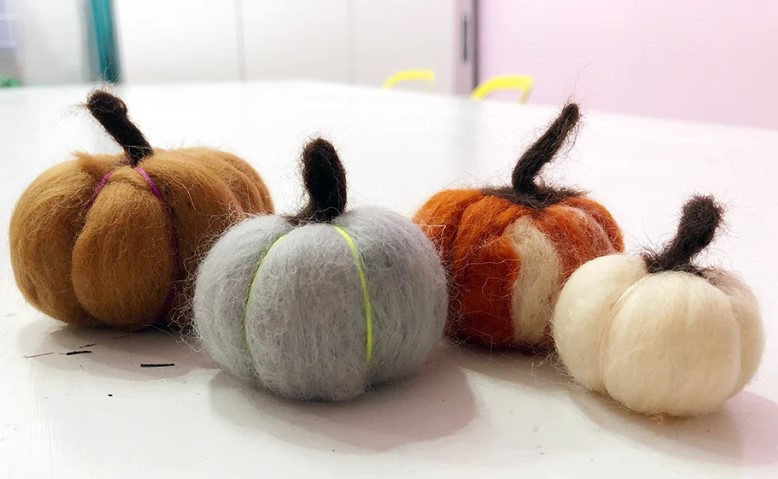 Needle Felted Pumpkins