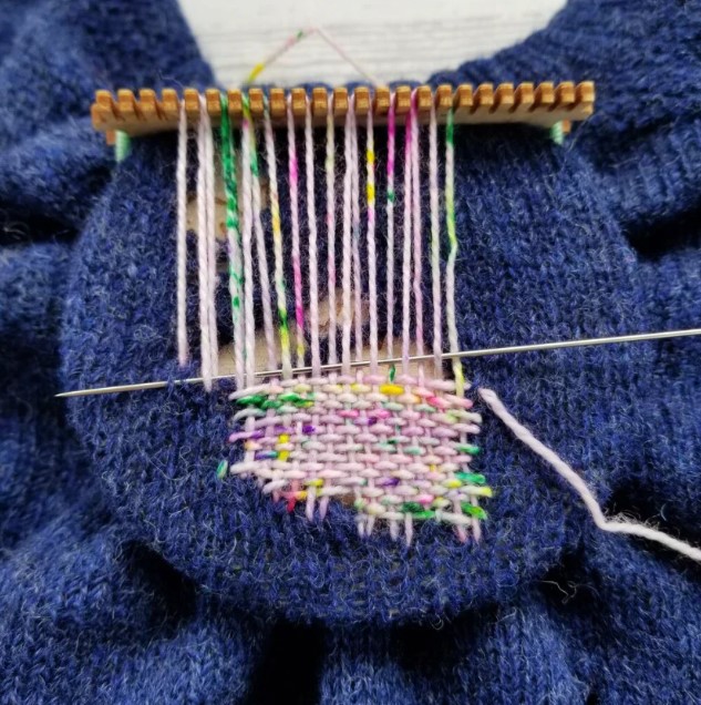 Visible Darning & Mending with a Loom
