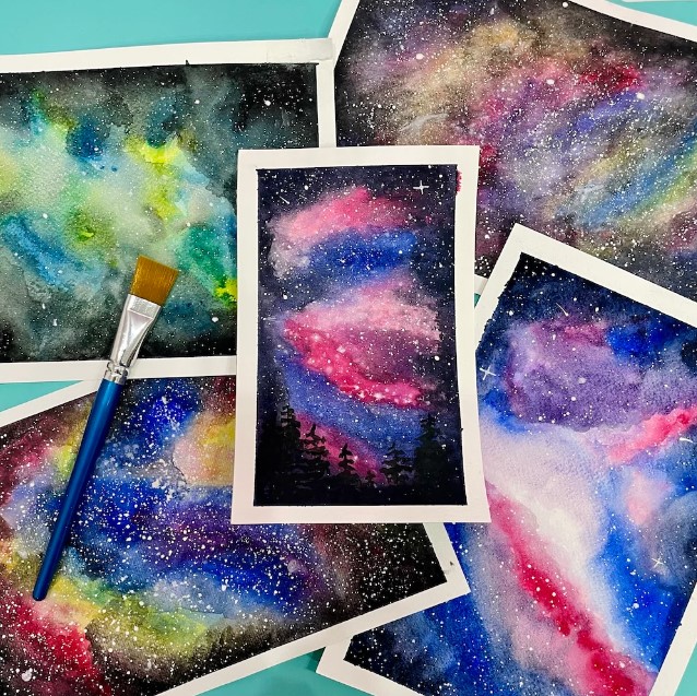 Watercolor Nebulas + Galaxies Workshop