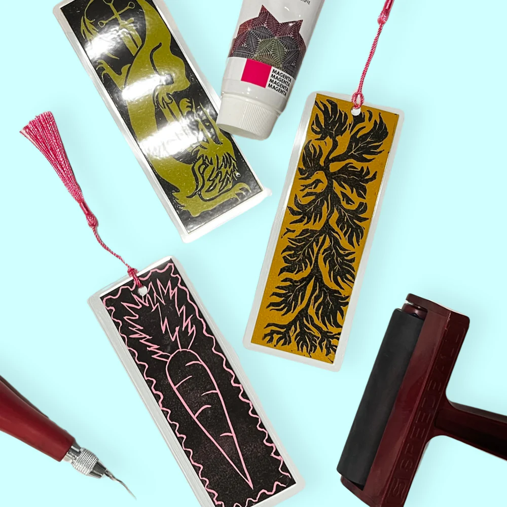 Block Printed Bookmarks