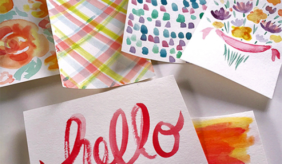 Watercolor Postcards with Brunch