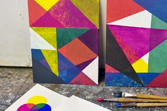 Geometric Painting Using Acrylic Paints