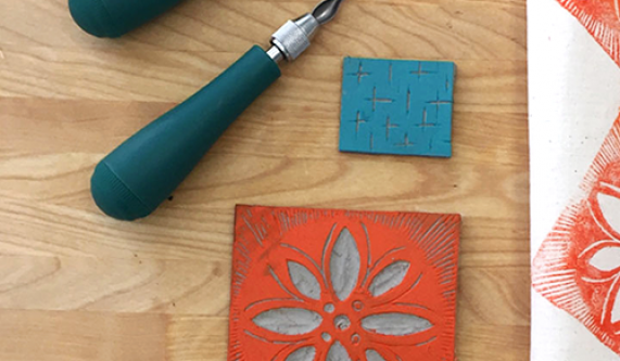 Block Printed Holiday Cards