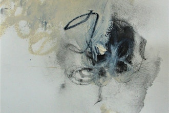 ink explorations (090) - abstract black india ink painting Art