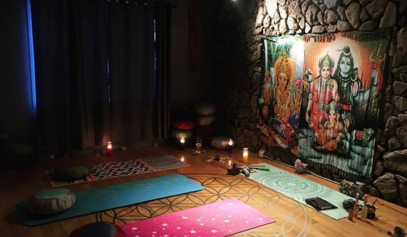 Infrared Lights Slow Flow Yoga