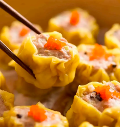 Chinese: Dim Sum 1.0 - Shrimp & Pork Sui Mai, Crispy Pork Belly, Fried Shrimp Balls, Egg Tarts