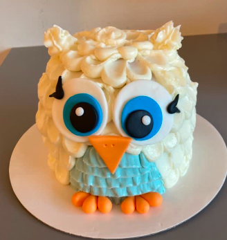 Cake Decorating - Owl Cake