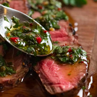 Argentinian: Beef Empanadas, Steak with Chimichurri, Ensalad Rusa, Alfajores