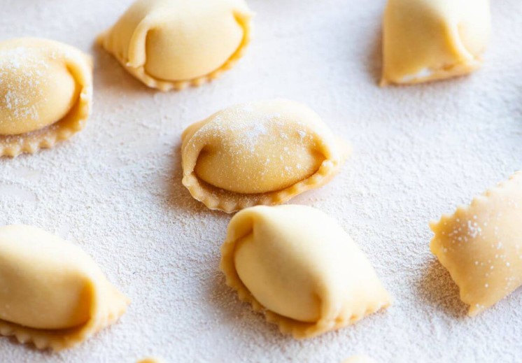 Italian: Butternut Squash Agnolotti with Sage Brown Butter Sauce, Mixed Green Salad, Tiramisu Cups
