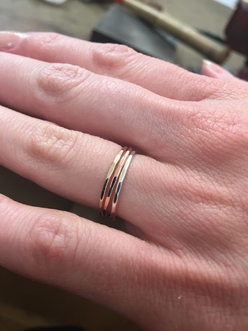 Gold & Silver Stacked Ring Workshop
