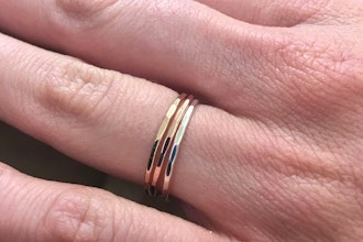 Gold & Silver Stacked Ring Workshop with Mimosas
