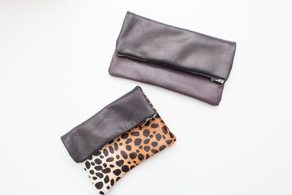 Fold over Zipper Clutch