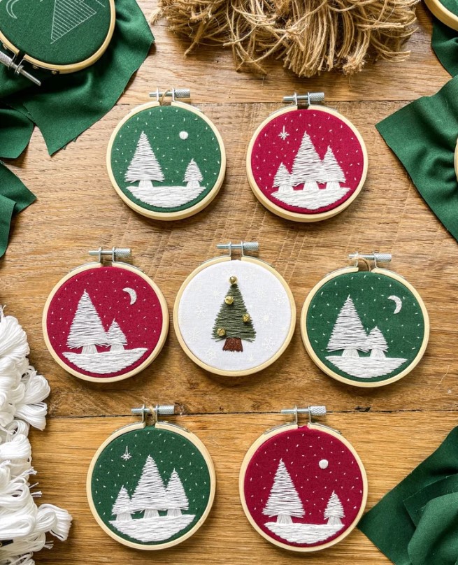 Embroidered Holiday Ornaments Workshop