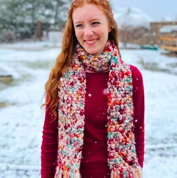 Wrapped up in Crochet: A Warm Winter Scarf using the Moss Stitch!
