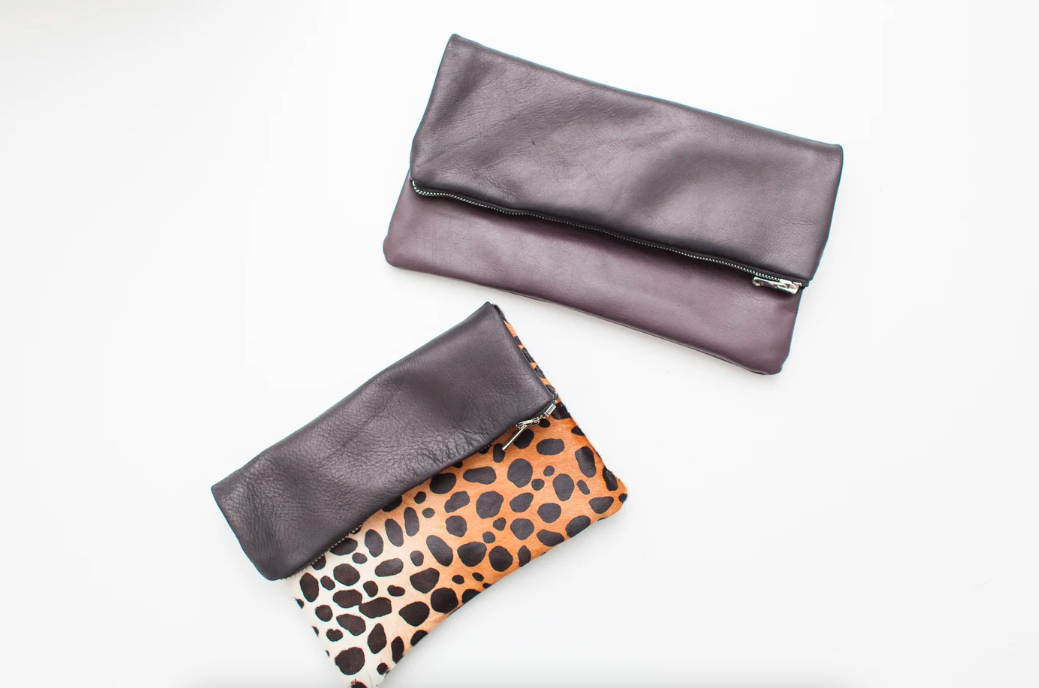 Fold over Zipper Clutch (New Jersey)