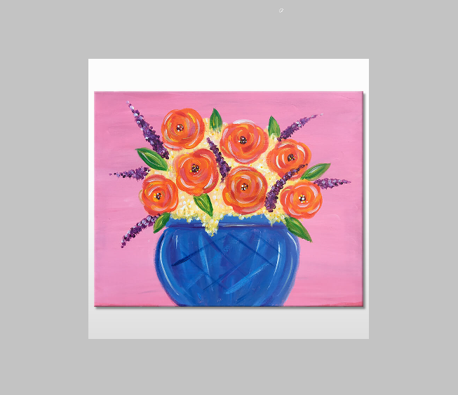 Virtual Paint at Home "Roses" (Ages 7+) Painting Classes Los
