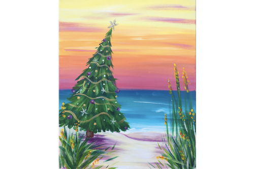 Paint & Sip "Christmas Vacation" Painting Classes Los Angeles