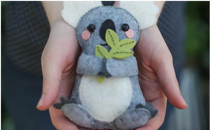 Kids Hand Sewing with Felt