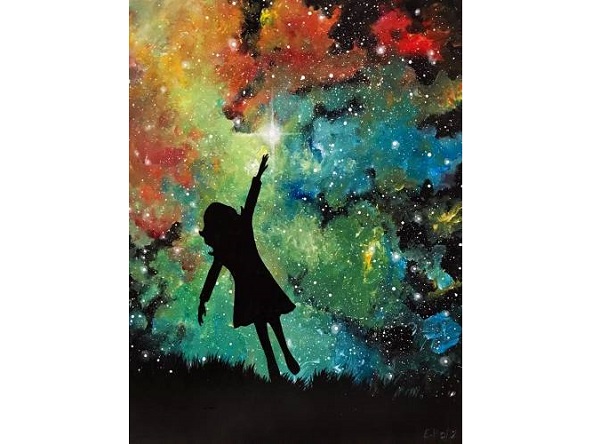 Paint Nite Reaching For The Stars Ages 6 Painting Classes New York Coursehorse Yaymaker