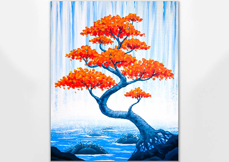 Autumn Bonsai Falls Painting Classes San Jose - 