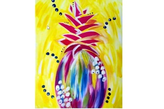 All Ages Paint Nite Funky Pineapple Ages 6 Painting Classes