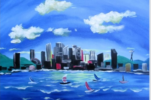 Paint Nite: GasWorks Park Seattle View