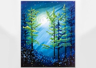 Easy Poster Color Night Sky Painting for Beginners