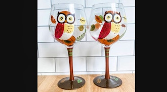 Jolly Wine Glass Painting Class at Peacock Wine Bar - Family Friendly  Calendar
