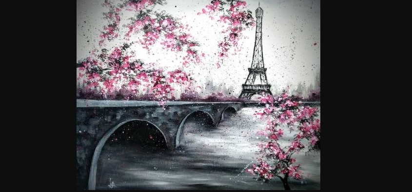 Virtual Paint Nite: Paris and a Bridge