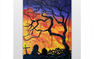 Spooky Tree Ii Painting Classes Los Angeles Coursehorse Yaymaker