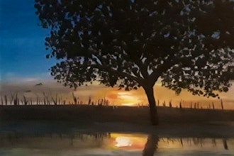Paint Nite Spring Evening Glow Painting Classes San Francisco Coursehorse Yaymaker