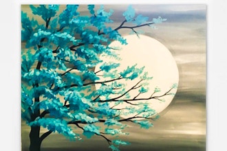 Virtual Paint Nite Teal Tree In Moonlight Ages 18 Painting Classes Chicago Coursehorse Yaymaker Virtual Paint Nite Teal Tree In Moonlight Ages 18 Painting Classes Chicago Coursehorse Yaymaker