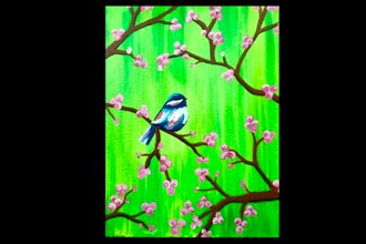 Paint Nite: Cherry Blossom Chikadee